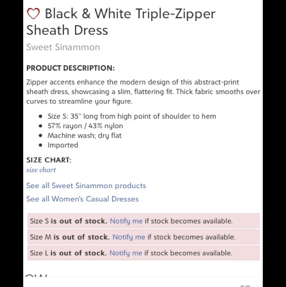 Black & White Triple-Zipper Sheath Dress - Picture 7 of 7