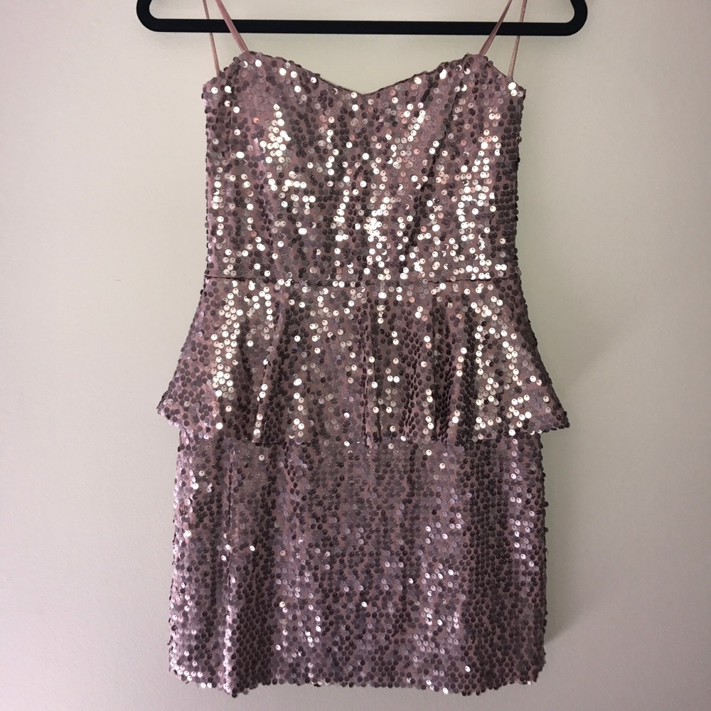 Arden B - Mauve Sequin Dress 