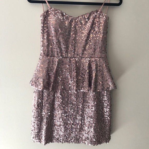 Arden B - Mauve Sequin Dress  - Picture 2 of 5