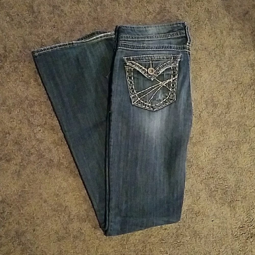 Silver destress jeans