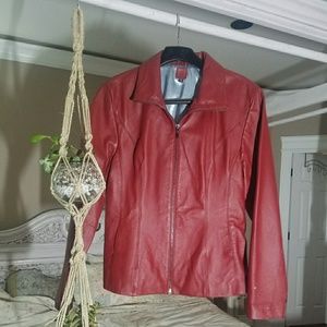 Wilson red leather jacket