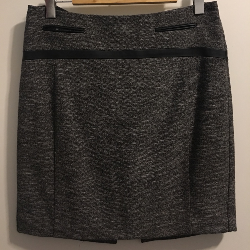 Express Mini Skirt with Leather Detail