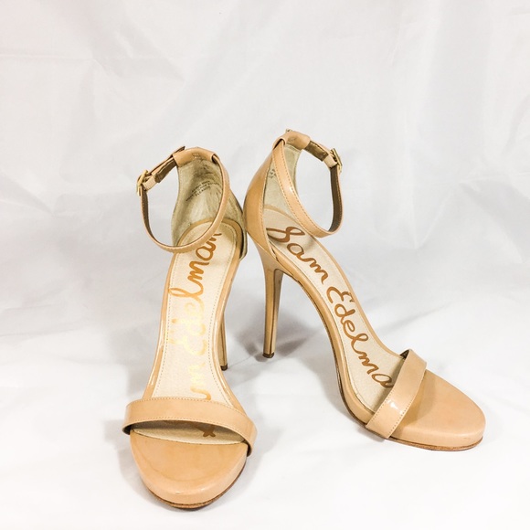 Sam Edelman Shoes - Sam Edelman Eleanor Ankle Strap Sandal Heel  Nude