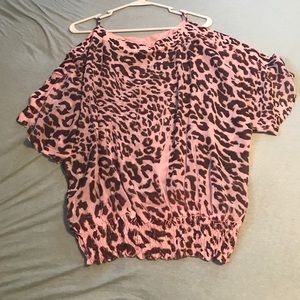 Blouse pink cheetah