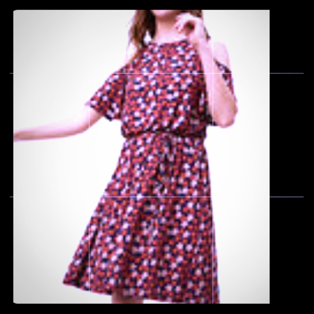 LOFT floral cold shoulder dress. BNWT