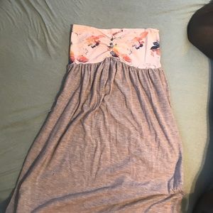 Strapless maxi dress
