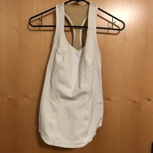 Lululemon white workout tank top