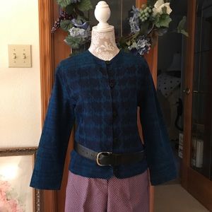 KEM ARTESANIAS IKAT INDIGO JACKET VTG LADIES Sz SM