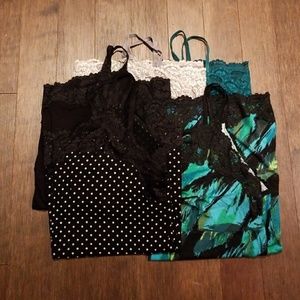 Bundle of 5 Lace-trimmed Camis