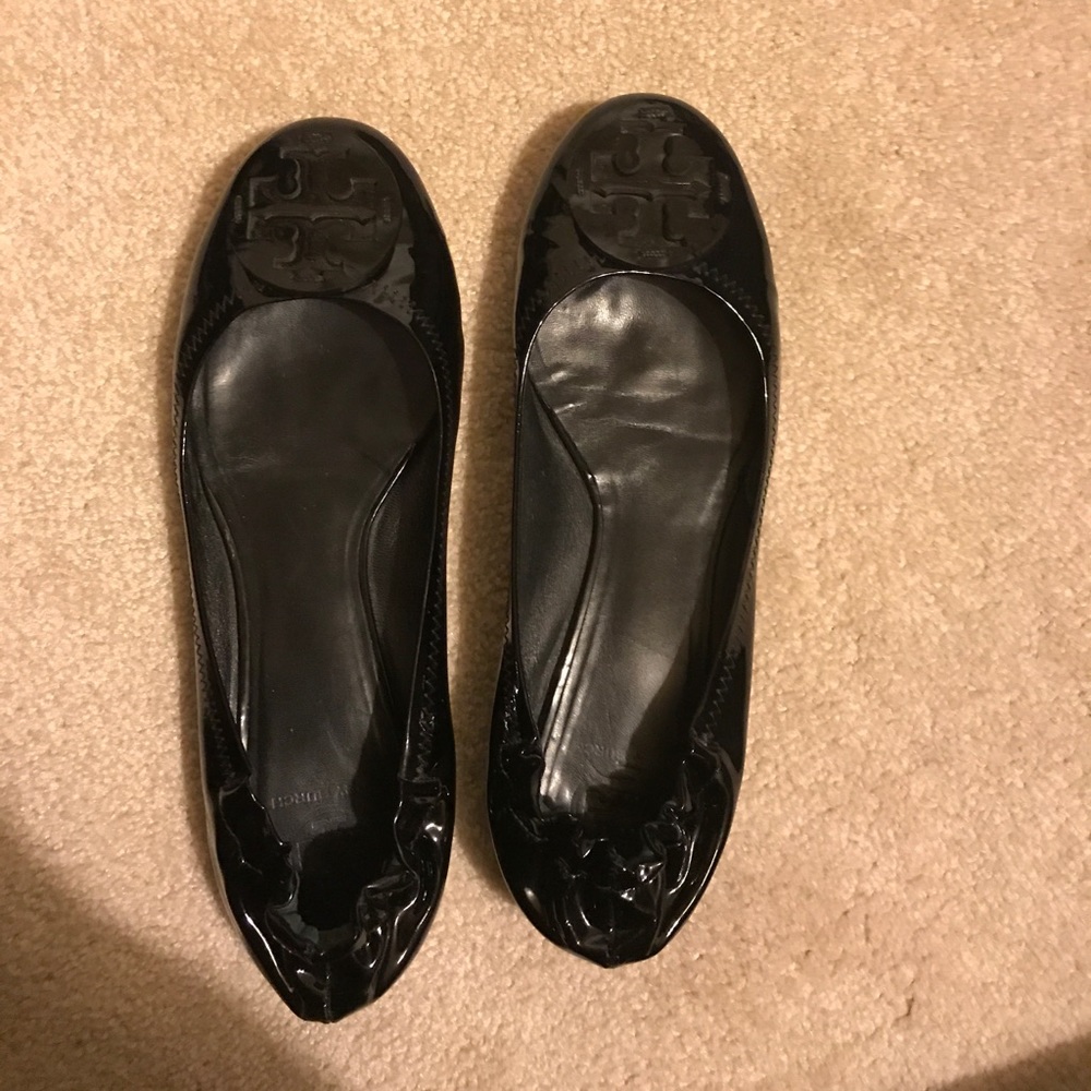 Tory Burch patent ballerina flats size 10.5