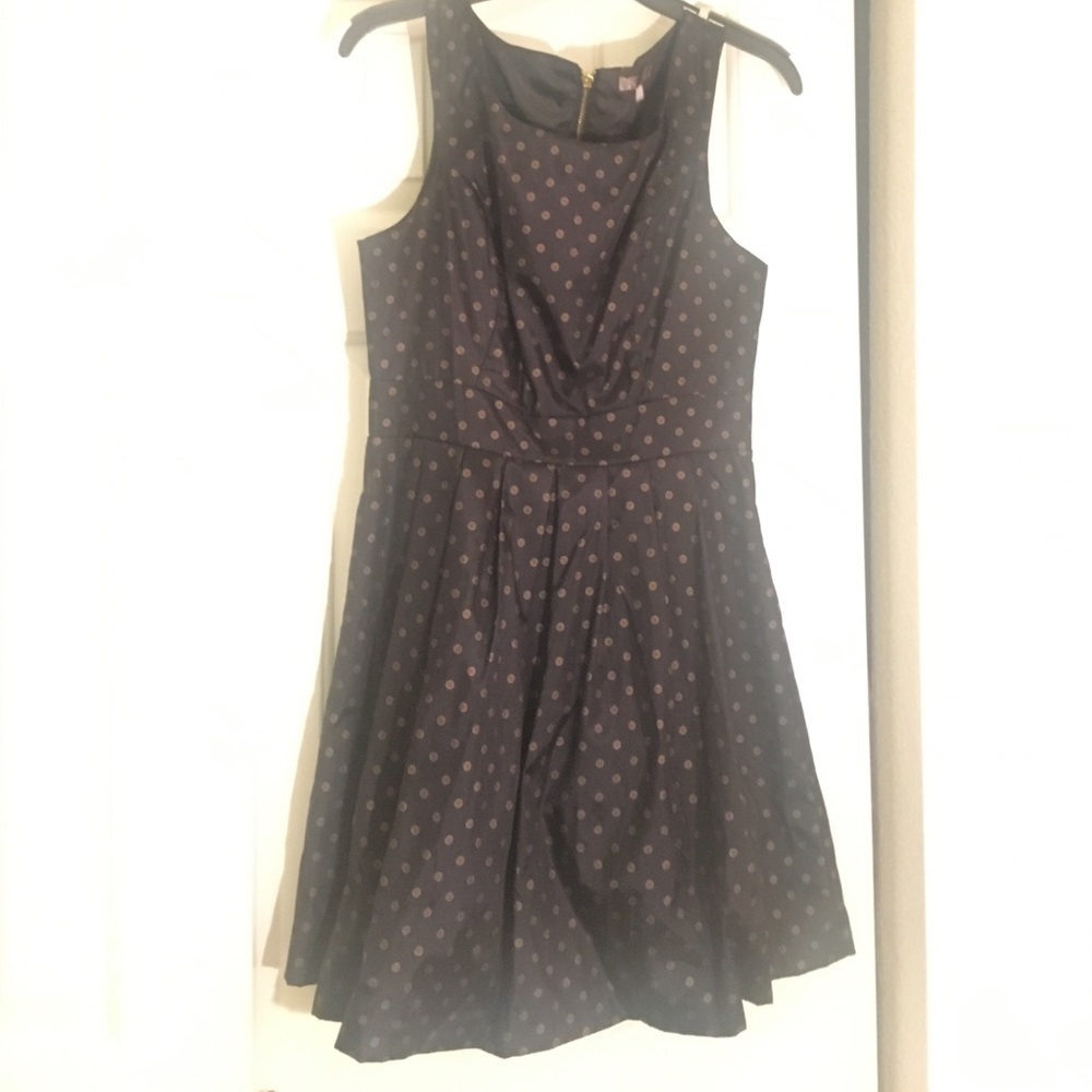 Black polka dot dress