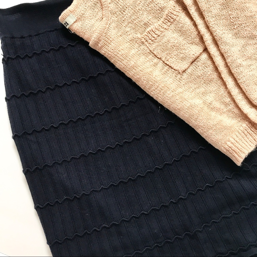 🍁H&M Blue Knit Skirt