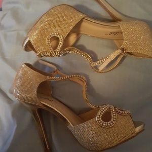 Gold heels