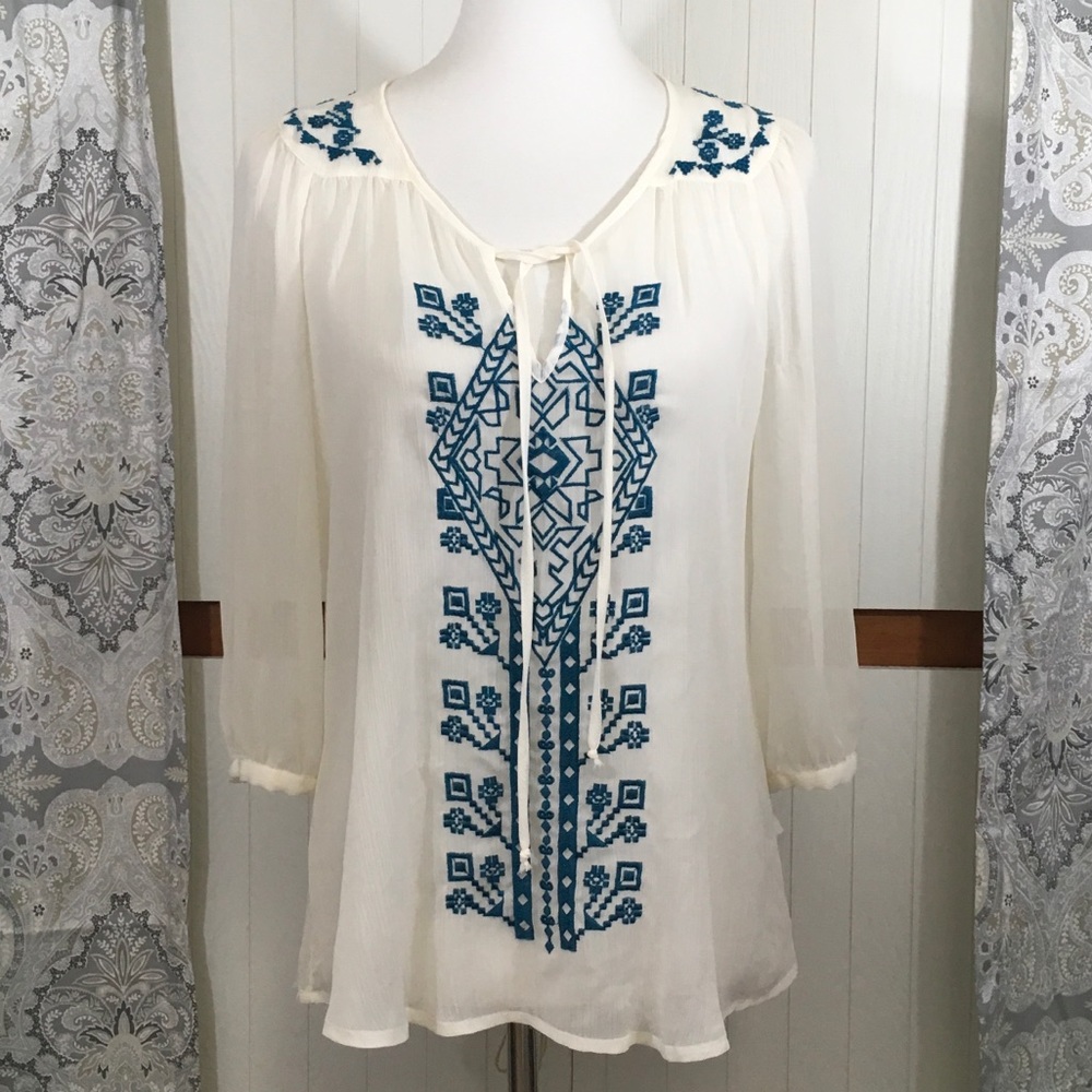 Embroidered top
