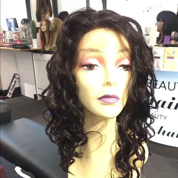 Human Remy Virgin Brazilian curly lace wig main image 5