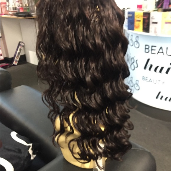 Human Remy Virgin Brazilian curly lace wig main image 4