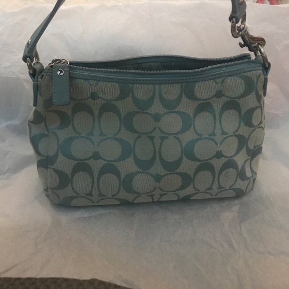 ❌SOLD❌Coach Purse light blue cloth - Picture 2 of 5
