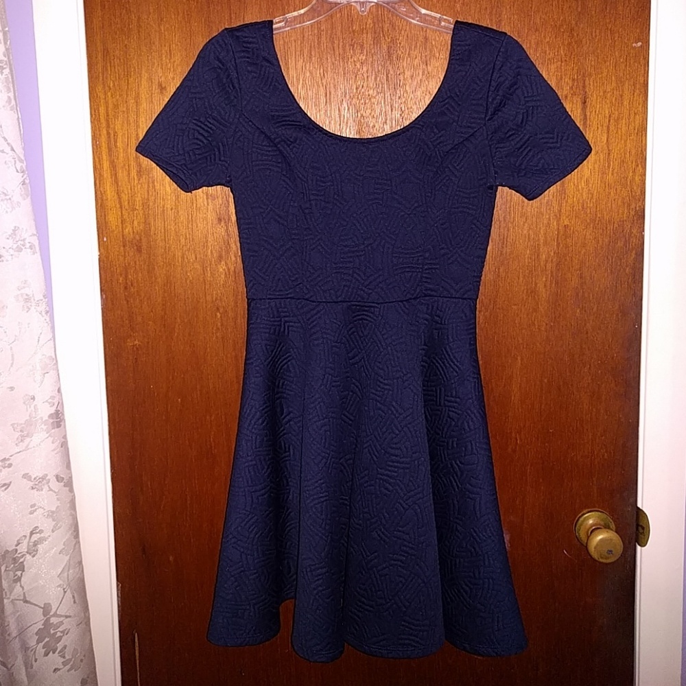 Navy blue patterned dress