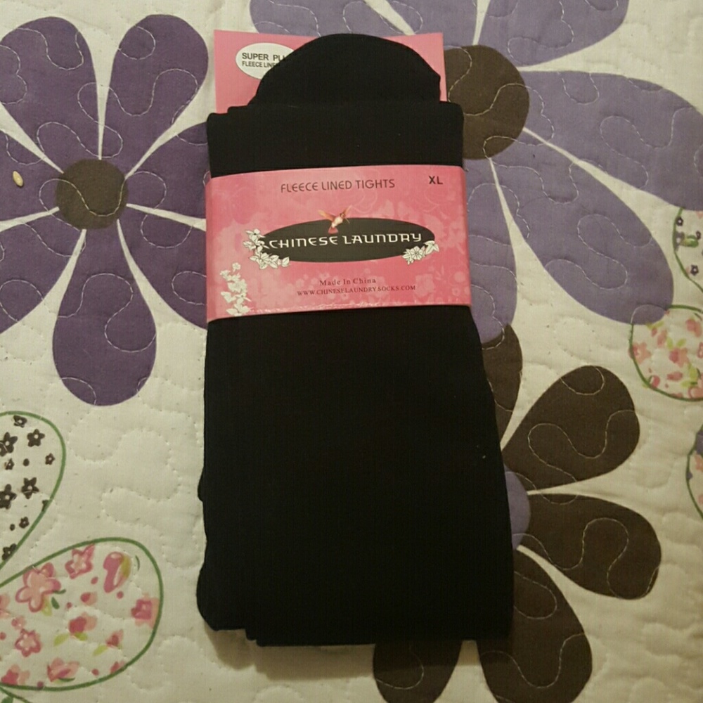 Chinese laundry fleece lined tights
