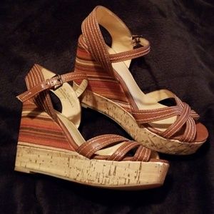 🌺 Cato 8W Cork (wide) Wedge Heels