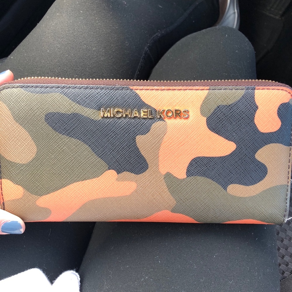 MK camouflage wallet