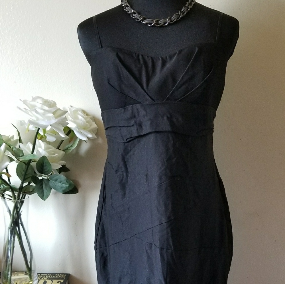 Ruby Rox Black Spaghetti strip Stretchy Dress L