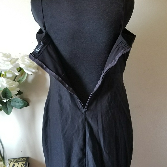 Ruby Rox Black Spaghetti strip Stretchy Dress L - Picture 3 of 6