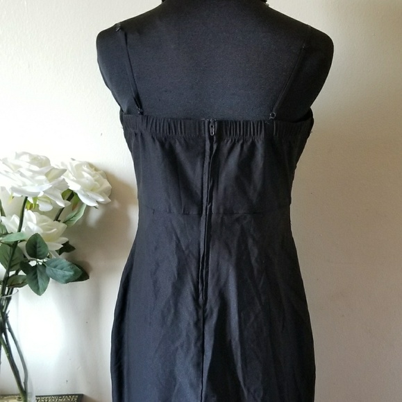 Ruby Rox Black Spaghetti strip Stretchy Dress L - Picture 6 of 6