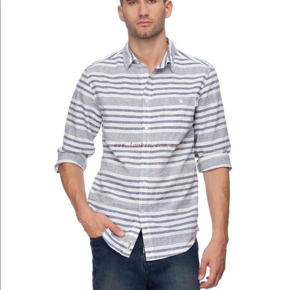 🆕Rhythm Men's Kramer Long Sleeve Shirt NWT - Picture 1 of 7