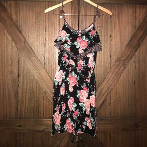 Floral Black Dress
