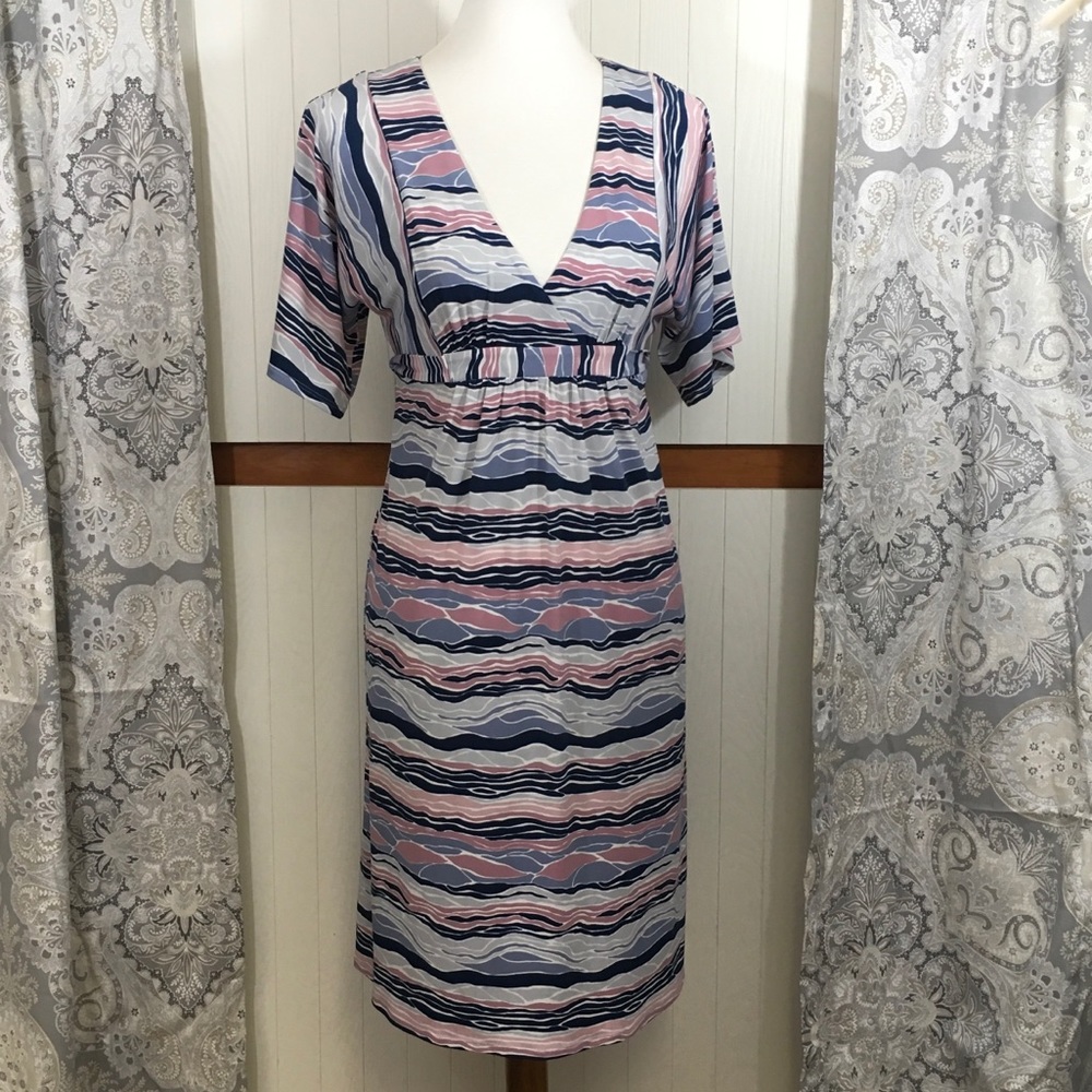 Modern printed dress.
