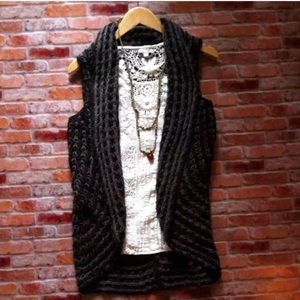 Anthropologie Open Vest Sweater