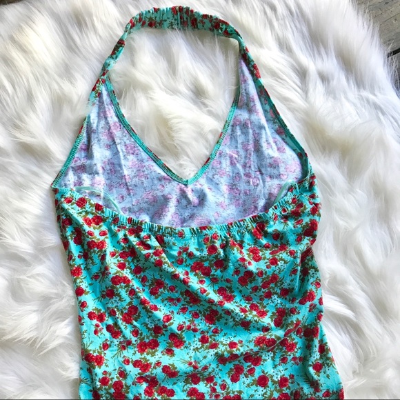 NWOT.🌷GUESS Inc. Floral Halter Bodysuit - Picture 3 of 3