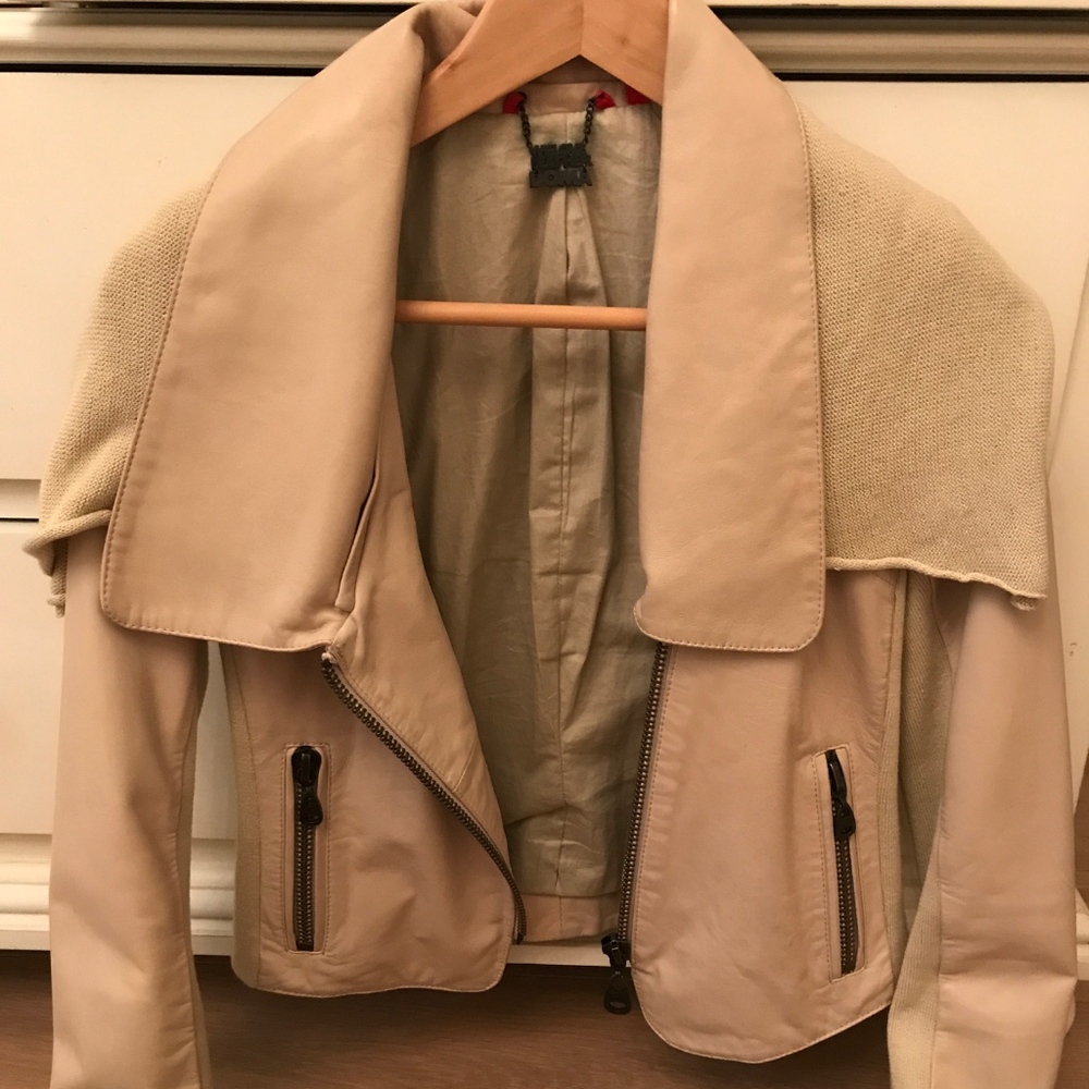 DOMA LEATHER BOMBER JACKET XS PRE-OWNED