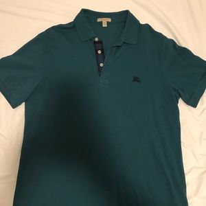 Brand New Green Polo Shirt Burberry Large Size