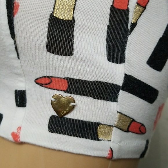 K&K Kendall & Kylie Crops Lipstick top - Picture 2 of 4