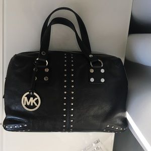 Michael Kors Black studded leather handbag