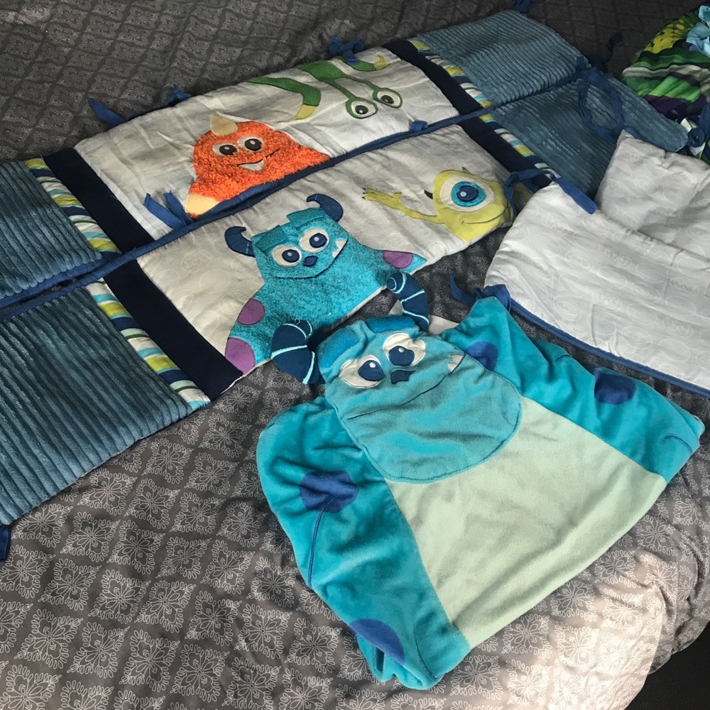 Monsters inc crib set