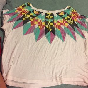 Loose Aztec print shirt