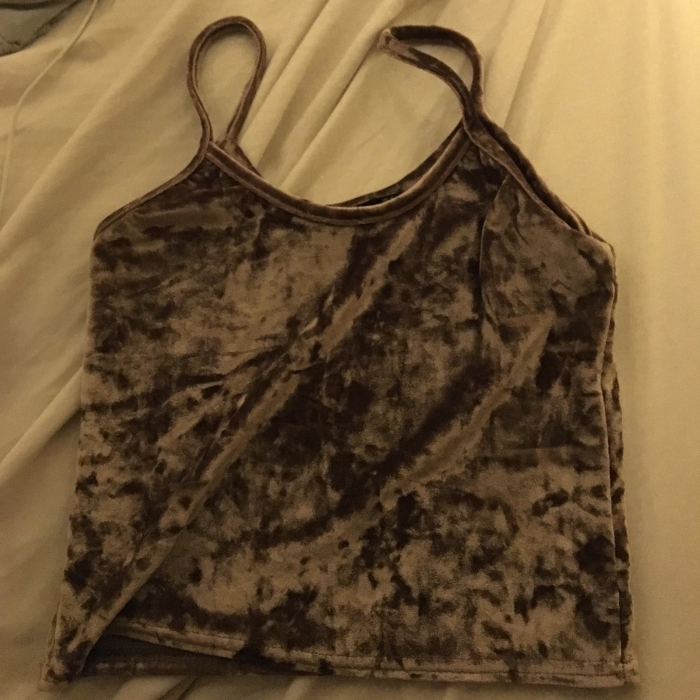 Velvet crop tank