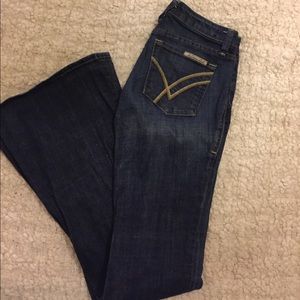 William Rast Daisy Super Flare Denim Dk Blue 24