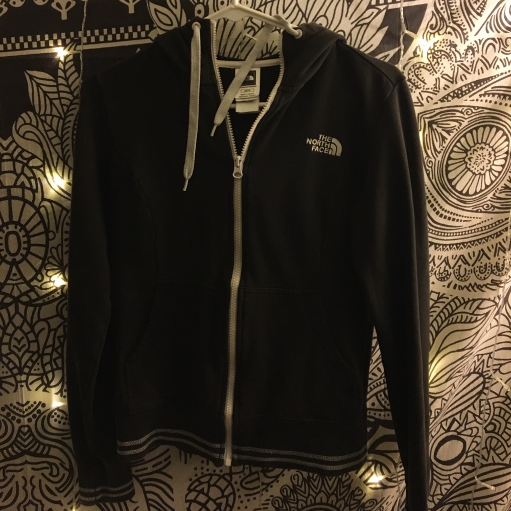 North face zip up sweatshirt