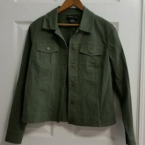 Dark Green  Light Basic Jacket
