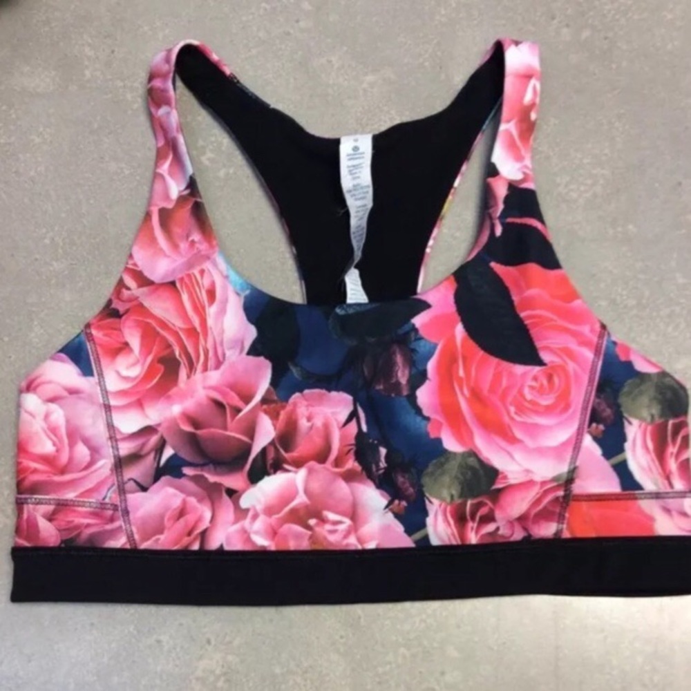 LOWEST! RARE Lululemon Secret Garden Top Speed Bra