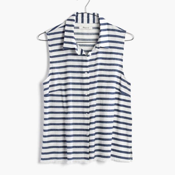 NWT Madewell Moment Shirt in Stripe - Picture 1 of 8