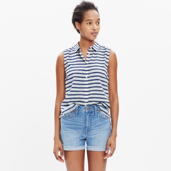 NWT Madewell Moment Shirt in Stripe - Picture 2 of 8