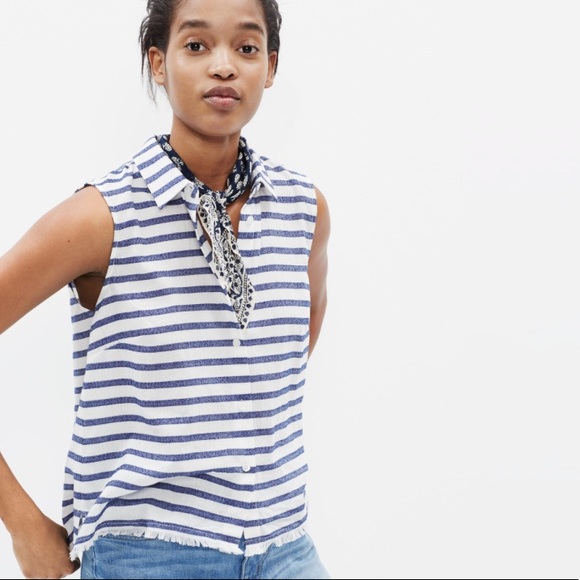 NWT Madewell Moment Shirt in Stripe - Picture 5 of 8