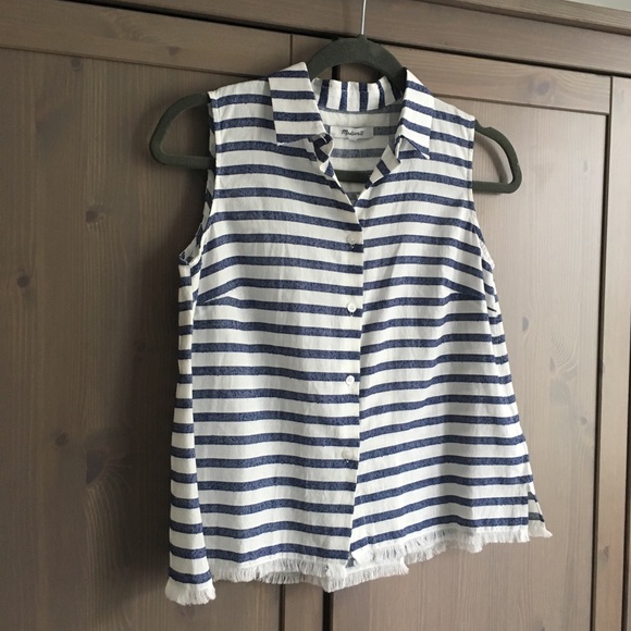 NWT Madewell Moment Shirt in Stripe - Picture 6 of 8