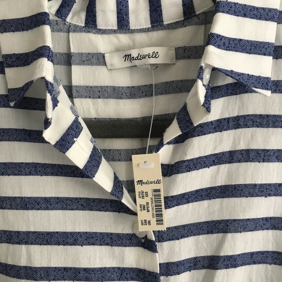 NWT Madewell Moment Shirt in Stripe - Picture 7 of 8