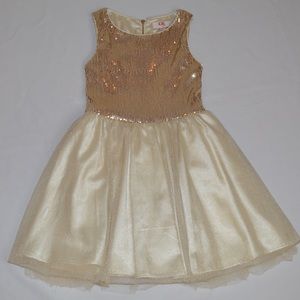 SOLD!! Kids Gold Sequin Formal Dress